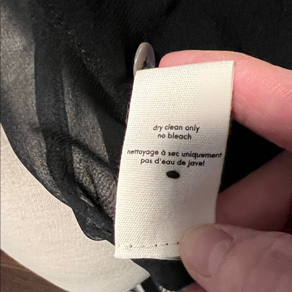 Sheer Silk/Chiffon Black Button-Up Blouse with abalone shell buttons NWT - Picture 9 of 9